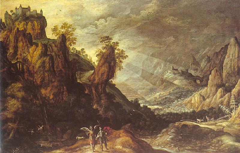 Kerstiaen de Keuninck Landscape with Tobias and the Angel France oil painting art